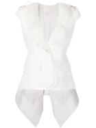 Antonio Berardi Ruffle Blazer Jacket - White