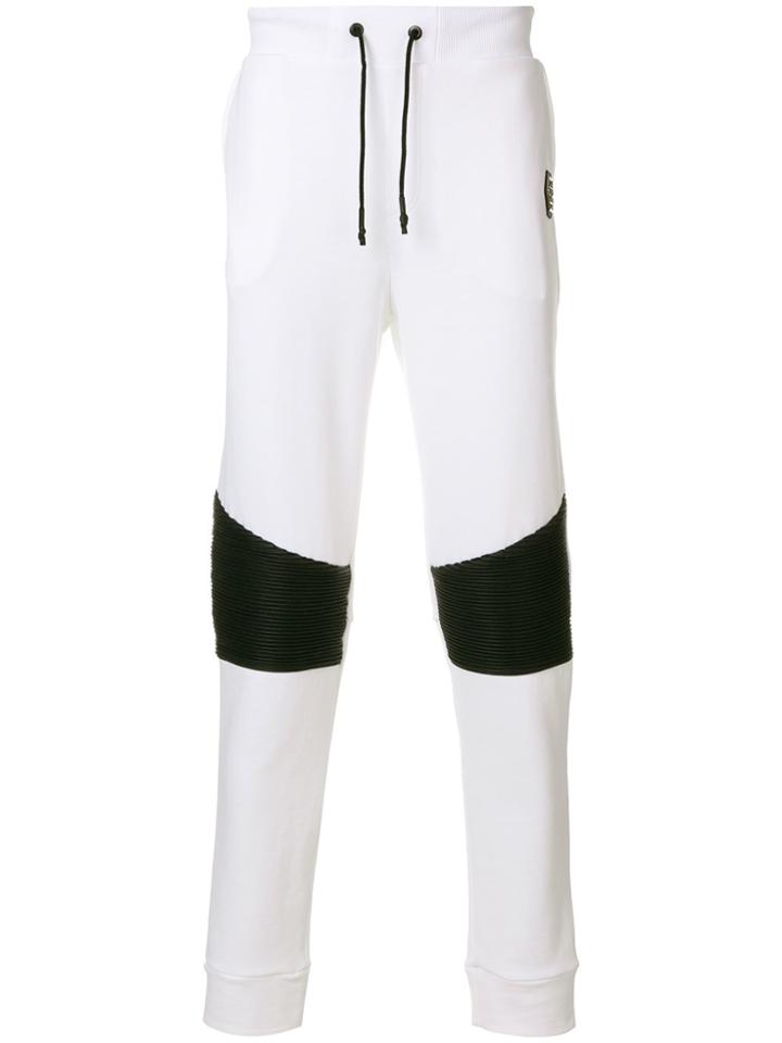 Philipp Plein Moto Panel Tracksuit Bottoms - White