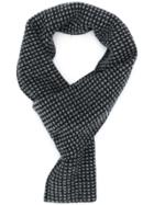 Salvatore Ferragamo Patterned Chunky Knit Scarf - Grey