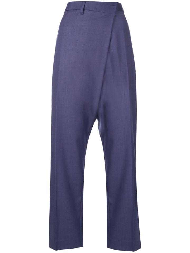 Toga Pulla High-waisted Belted Trousers - Pink & Purple