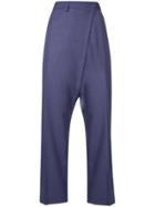 Toga Pulla High-waisted Belted Trousers - Pink & Purple