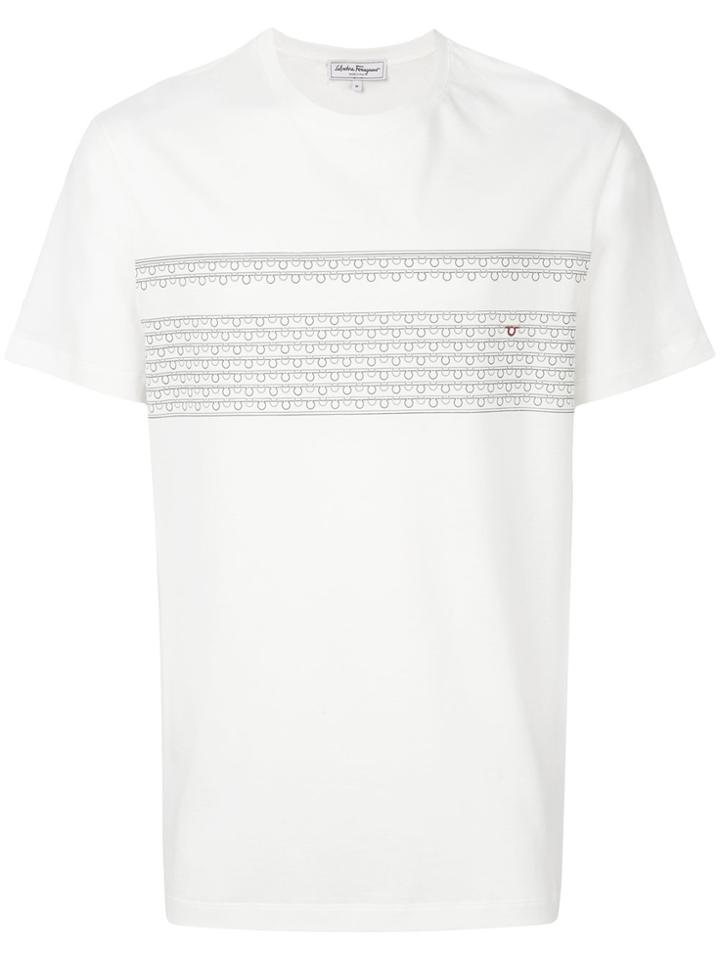 Salvatore Ferragamo Gancio Print T-shirt - White
