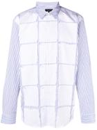 Comme Des Garçons Homme Plus Appliqué Striped Shirt - White