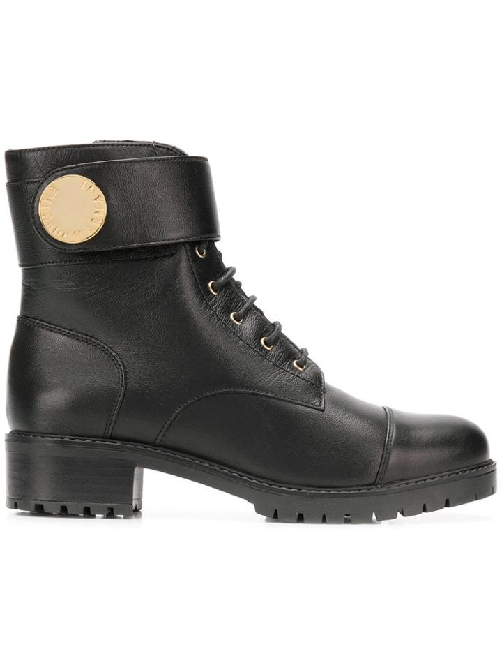 Emporio Armani Ankle Strap Boots - Black