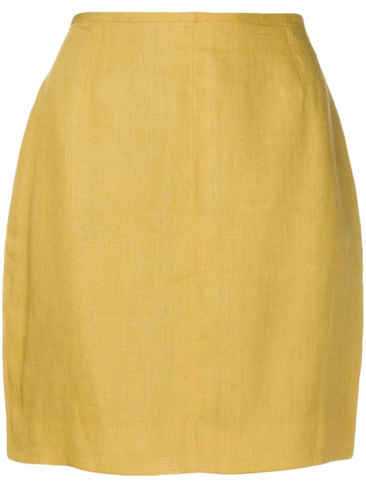 Jean Paul Gaultier Pre-owned 1990's High Rise Mini Skirt - Yellow