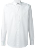 Dolce & Gabbana Embroidered Crown Shirt, Men's, Size: 42, White, Cotton