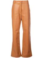 Loewe Mid-rise Wide-leg Trousers - Brown