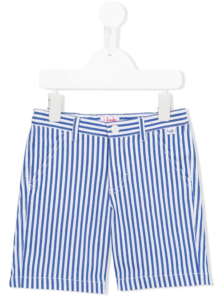Il Gufo Striped Shorts, Boy's, Size: 8 Yrs, Blue