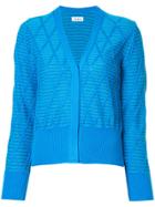 Coohem Argyle Knit Cardigan - Blue