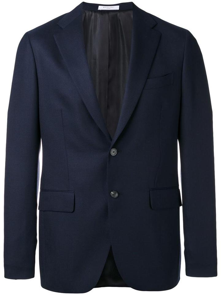 Boglioli Two Button Blazer, Men's, Size: 50, Blue, Wool/acetate/cupro