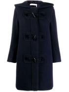 See By Chloé Toggle Hooded Coat - Blue