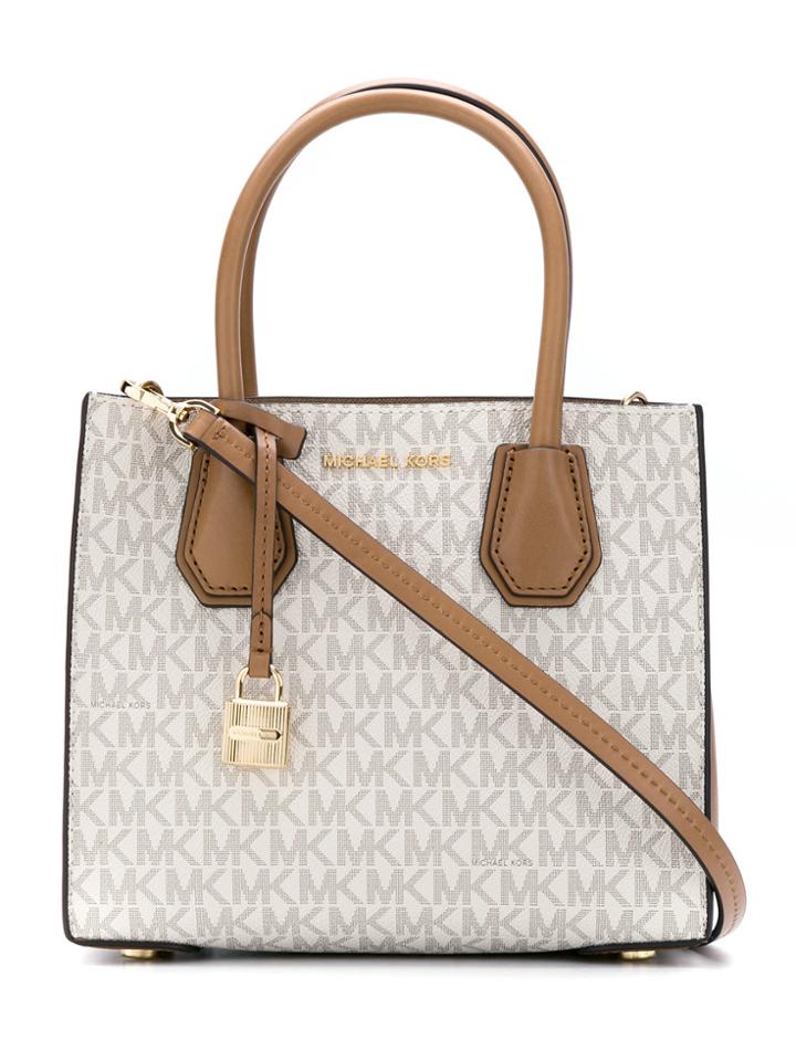 Michael Michael Kors Mercer Md Messenger Bag - Nude & Neutrals