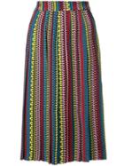 Holly Fulton Ethnic Print Pleated Skirt, Women's, Size: 10, Silk