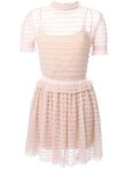 Missoni Short Sleeve Knit Dress, Women's, Size: 40, Pink/purple, Silk/nylon/spandex/elastane/wool