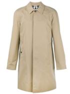 Burberry Buttoned Midi Coat, Men's, Size: 48, Nude/neutrals, Cotton