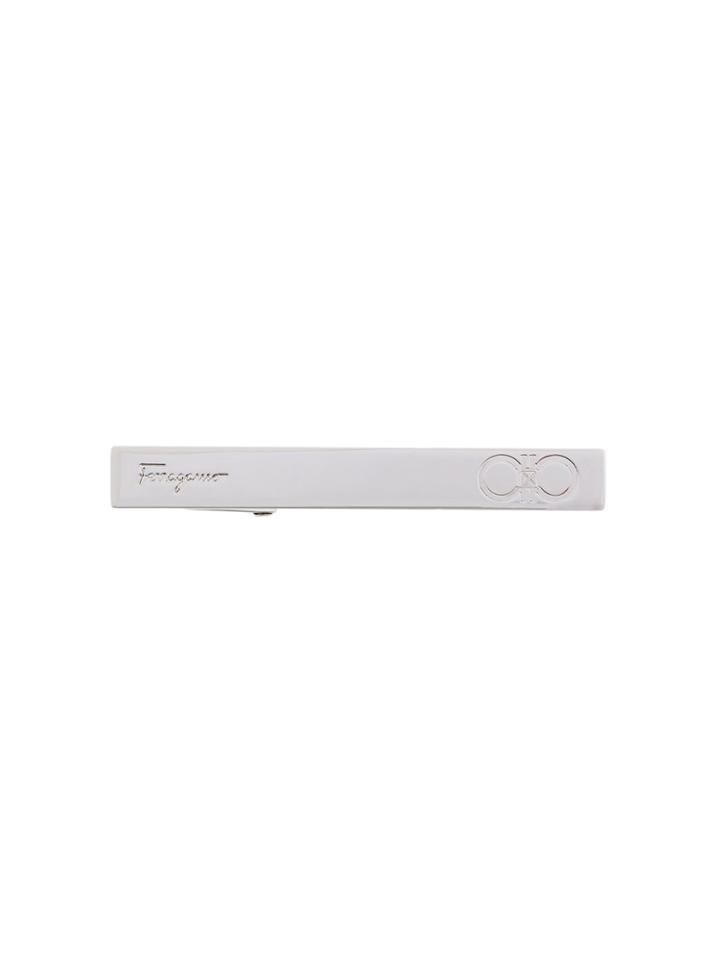 Salvatore Ferragamo Logo Tie Bar - Metallic