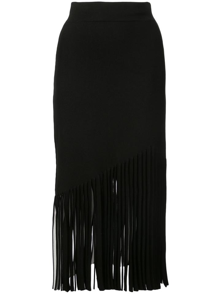 Cushnie Et Ochs Fringe Detail Skirt - Black