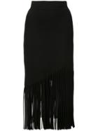 Cushnie Et Ochs Fringe Detail Skirt - Black