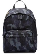 Prada Camouflage Print Backpack - Blue