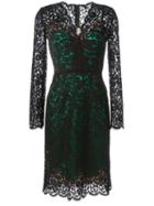 Dolce & Gabbana Floral Lace Dress, Women's, Size: 44, Black, Cotton/nylon/viscose/polyamide