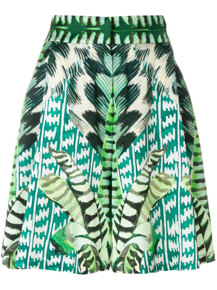 Temperley London Garden Leaf Printed Shorts - Green