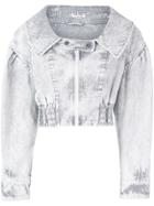 Miu Miu Crop Denim Jacket - Grey