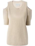 Zoe Jordan Cold-shoulder Sweater, Women's, Size: Xs, Nude/neutrals, Cashmere/wool
