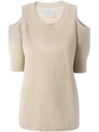 Zoe Jordan Cold-shoulder Sweater, Women's, Size: Xs, Nude/neutrals, Cashmere/wool