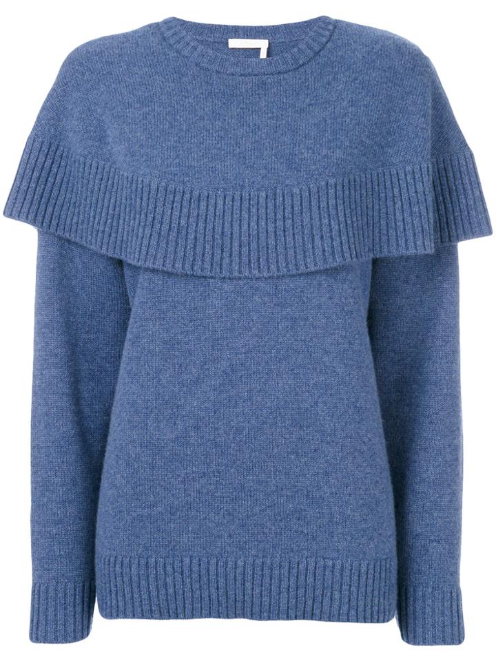 Chloé Cape Sweater - Blue