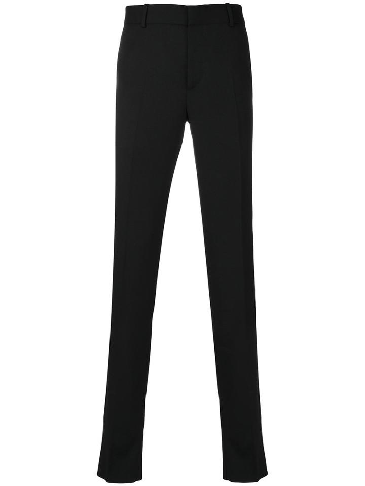 Alexander Mcqueen - Tuxedo Trousers - Men - Mohair/silk/viscose/acetate - 52, Black, Mohair/silk/viscose/acetate
