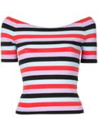 G.v.g.v. - Stripe Jersey Off Shoulder Top - Women - Cotton/polyurethane - Xs, Women's, Cotton/polyurethane