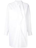 Maison Rabih Kayrouz Oversized Ruffle-trim Shirt - White