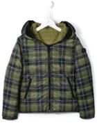 Ai Riders On The Storm Kids Tartan Padded Jacket, Boy's, Size: 8 Yrs, Green