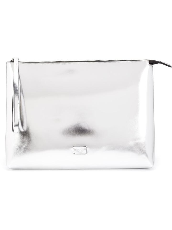 No21 Metallic Zip Clutch