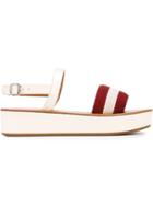 Bally Sovilla Sandals, Women's, Size: 40, White, Leather/rubber/cotton