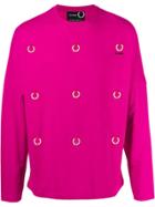 Raf Simons X Fred Perry Logo Plaque Oversized Sweatshirt - Pink