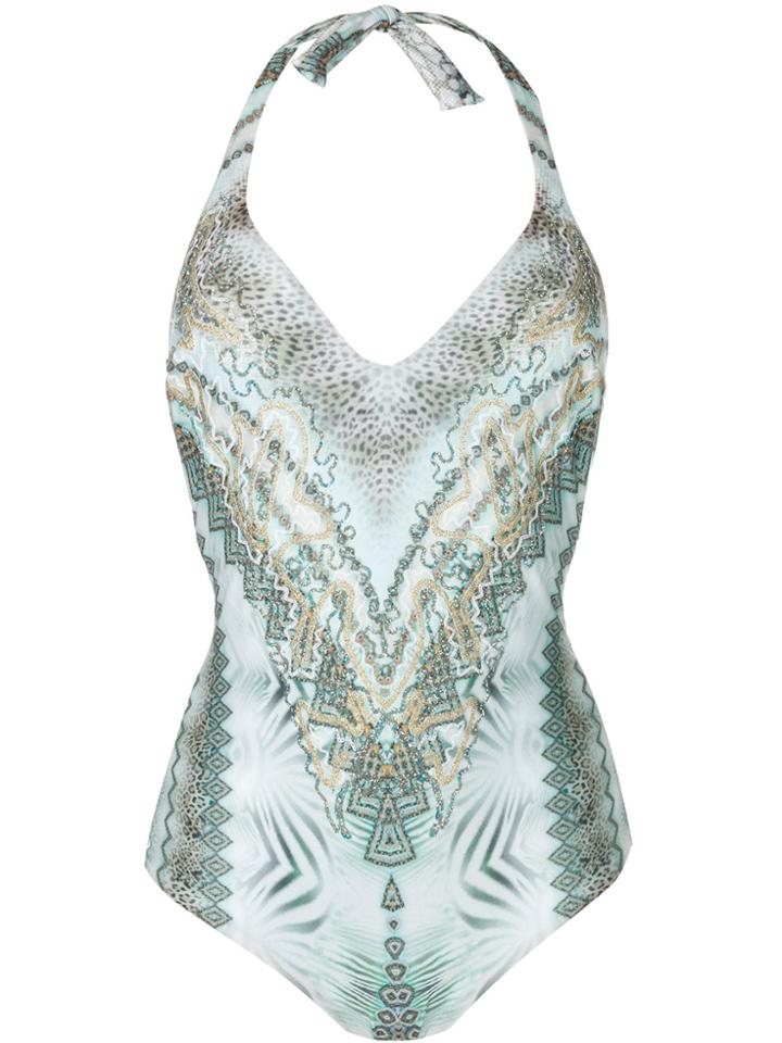 Parah Multi-print One-piece Suit - Blue