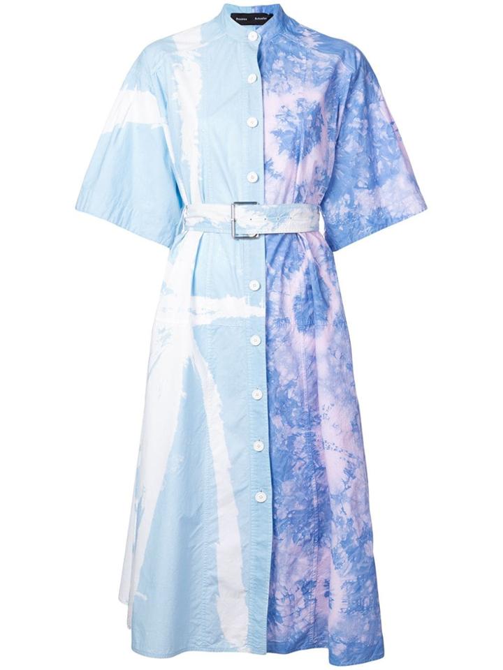 Proenza Schouler Tie Dye Shirt Dress - Blue