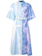 Proenza Schouler Tie Dye Shirt Dress - Blue