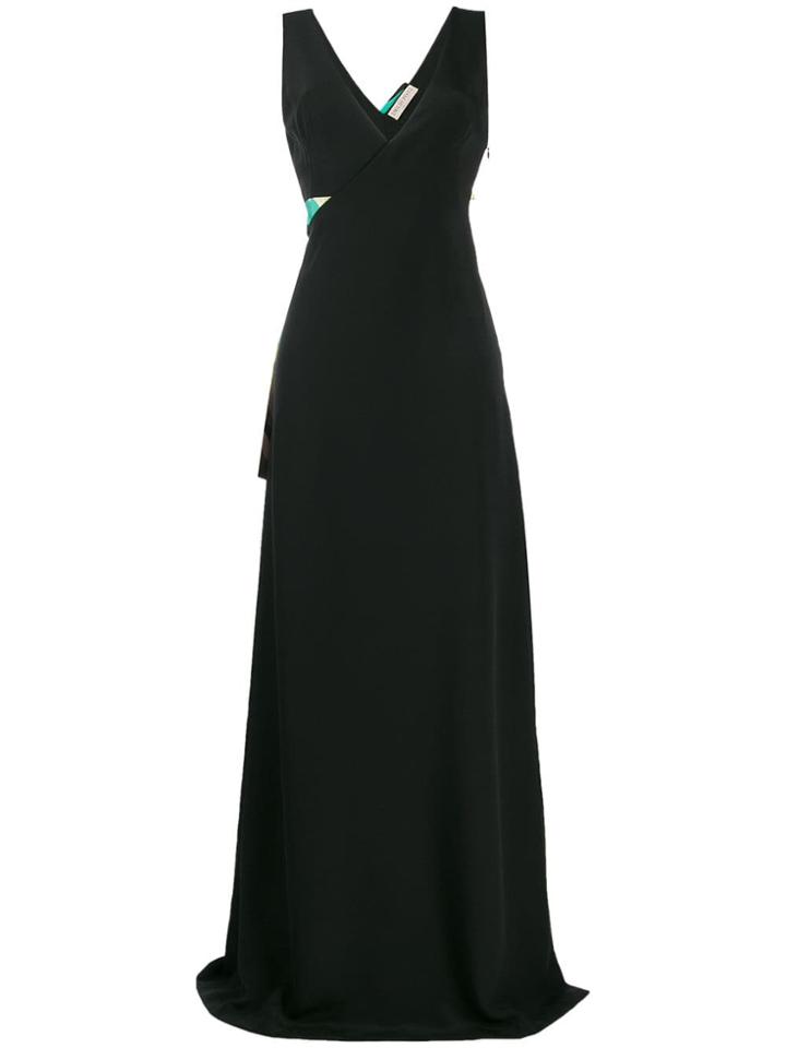 Emilio Pucci Belted Long Gown - Black