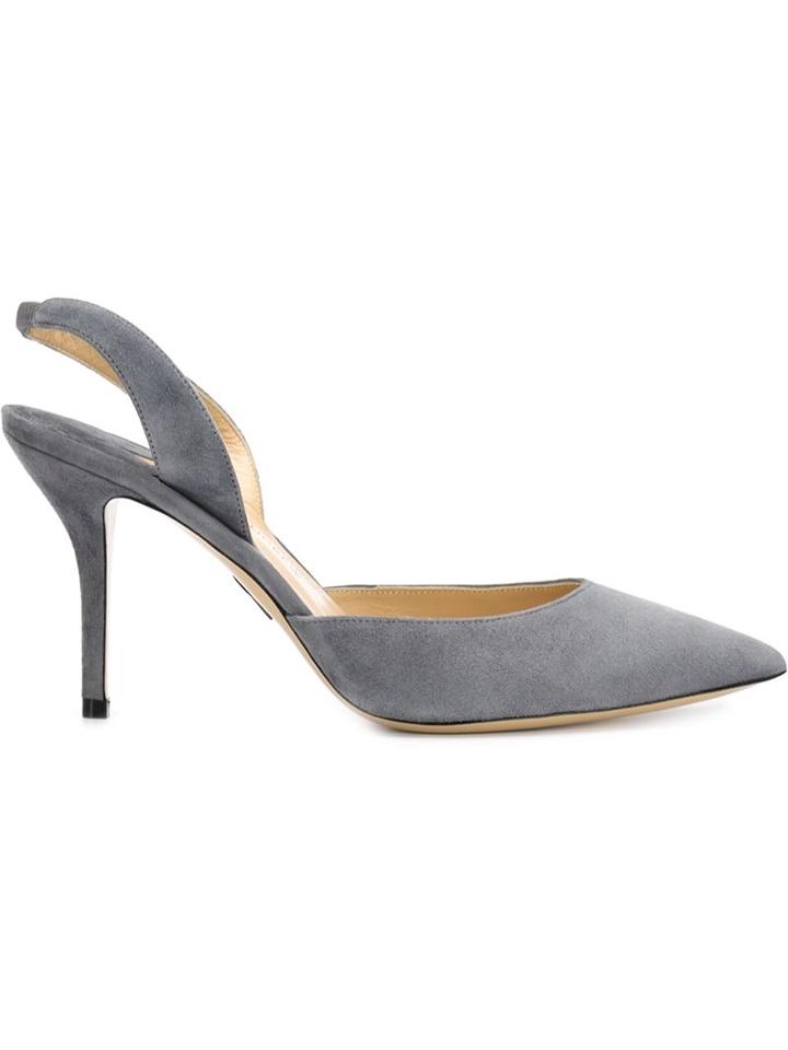 Paul Andrew Passion Pumps, Women's, Size: 39, Grey, Leather/suede