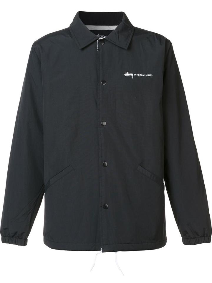 Stussy Collared Puffer Jacket, Men's, Size: Medium, Black, Nylon