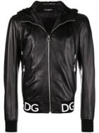 Dolce & Gabbana Logo Waistband Jacket - Black