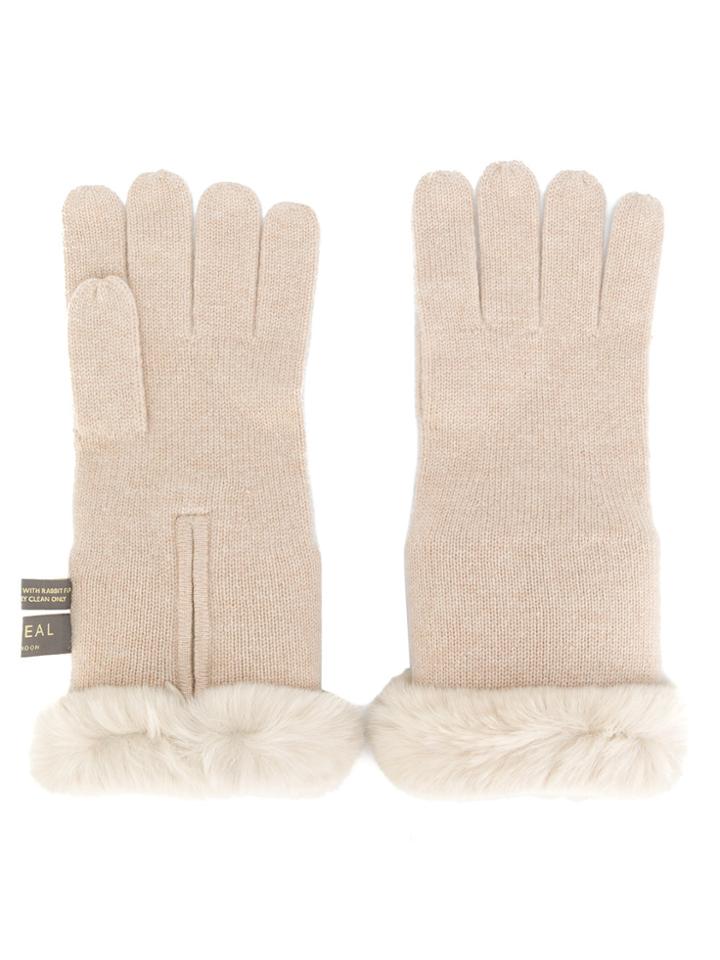 N.peal Fur-lined Gloves - Nude & Neutrals