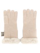 N.peal Fur-lined Gloves - Nude & Neutrals