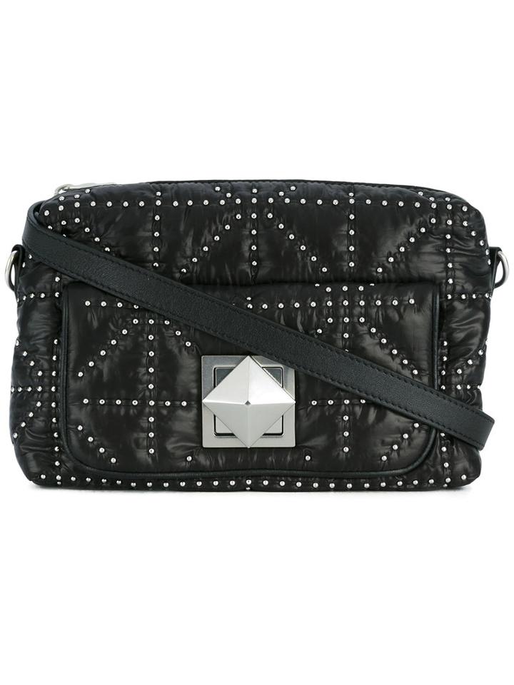Sonia Rykiel Embellished Shoulder Bag, Women's, Black, Leather/polyester