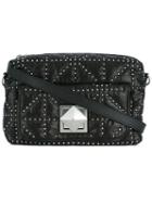 Sonia Rykiel Embellished Shoulder Bag, Women's, Black, Leather/polyester