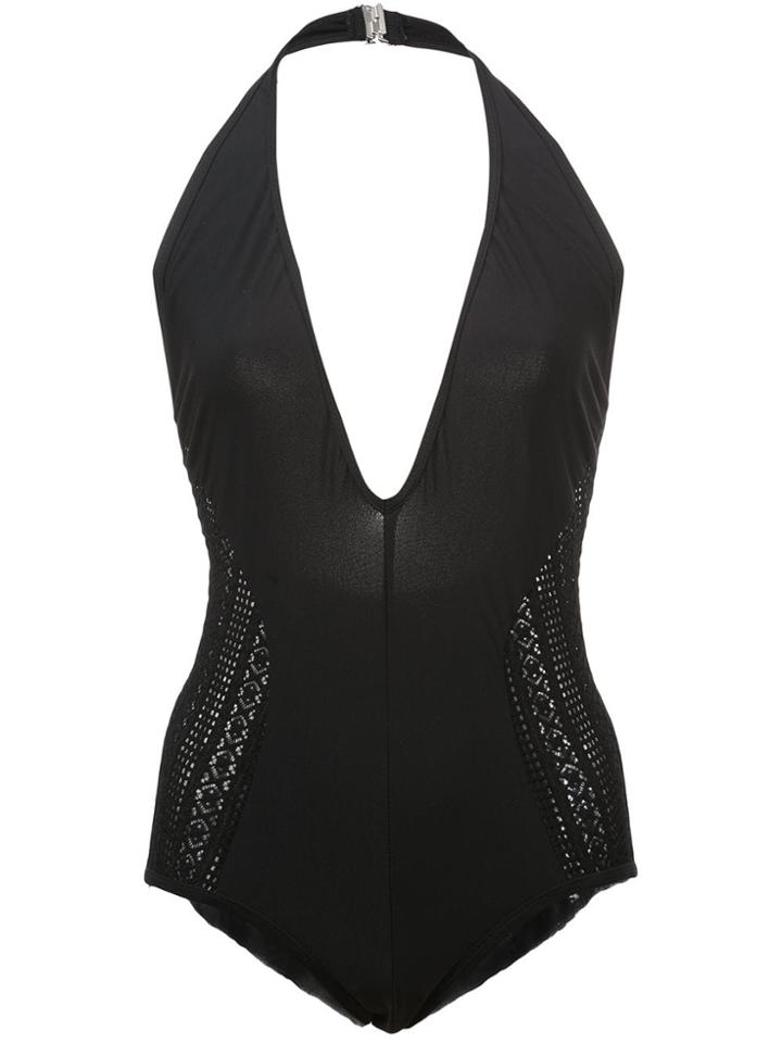 Jonathan Simkhai Deep V-neck One-piece - Black