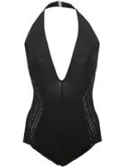 Jonathan Simkhai Deep V-neck One-piece - Black