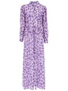 Amir Slama Jaguar Silk Beach Dress - Pink & Purple